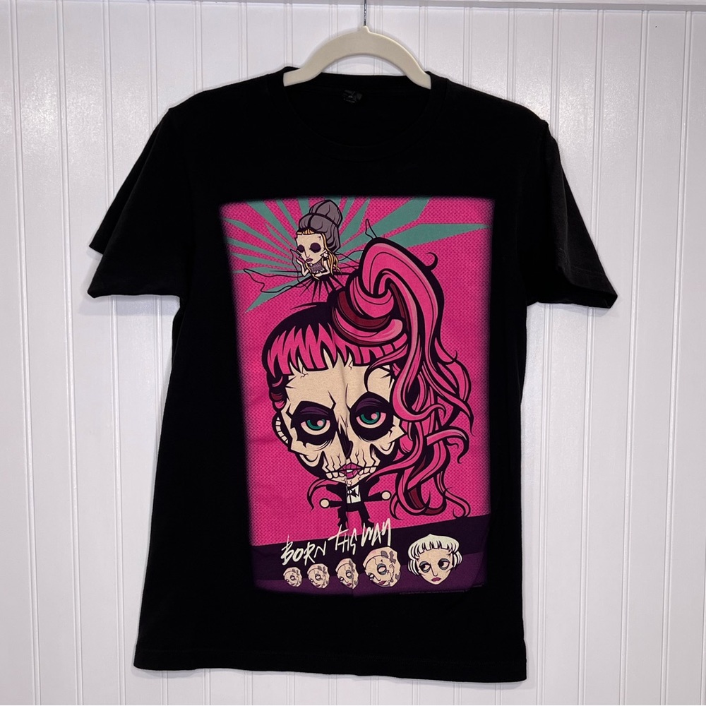 The Born This Way Ball Concert Tshirt 2013 Lady Gaga Black Small Tee